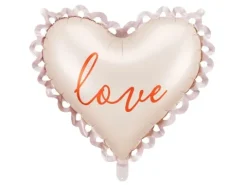 Balon foliowy serce z falbanką i napisem Love 50x47 cm