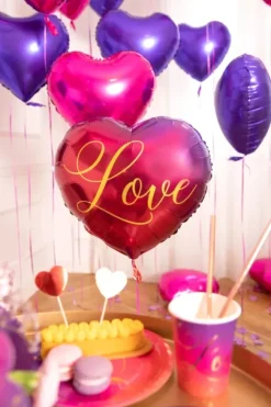 Balon foliowy serce z nadrukiem Love 18 cali