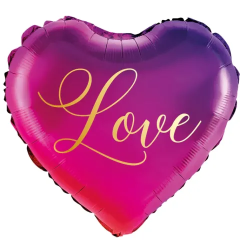 Balon foliowy serce z nadrukiem Love 18 cali