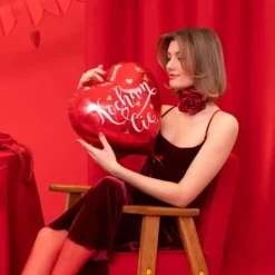 Balon foliowy serce z nadrukiem Kocham Cię 18 cali