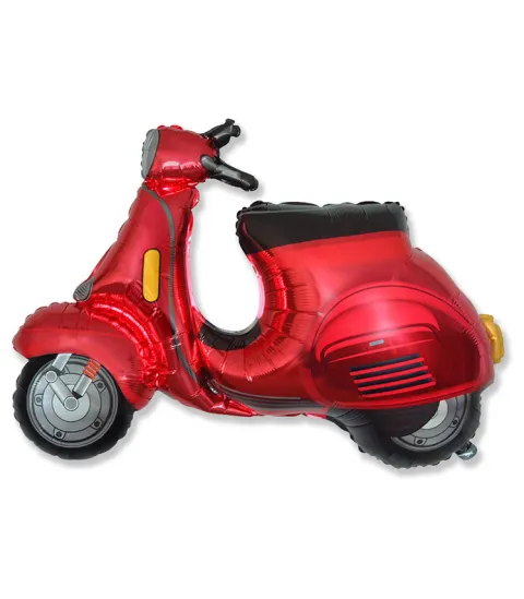 Balon foliowy skuter motor czerwony 38 cali