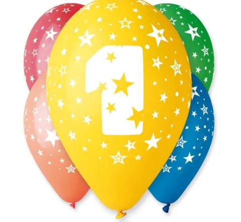 Balon Gemar 12 cali 1 sztuka cyfra 1