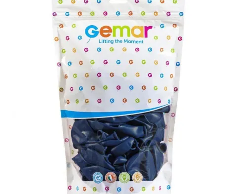 Balon Gemar jednokolorowy 10 cali 100 szt. Navy Granatowy