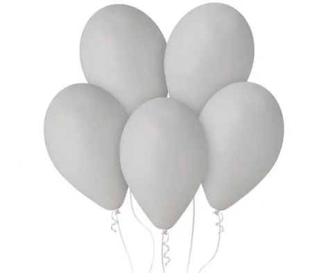Balon Gemar jednokolorowy 12 cali 100 szt szary