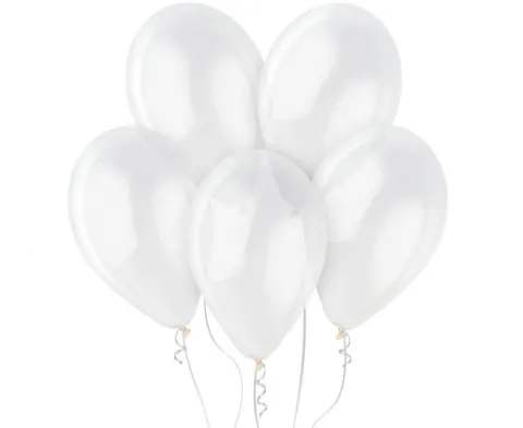 Balon Gemar jednokolorowy 12 cali 100 szt transparentny