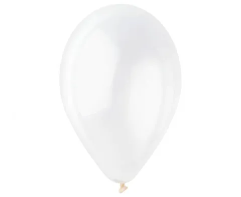 Balon Gemar jednokolorowy 12 cali 100 szt transparentny