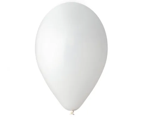 Balon Gemar jednokolorowy 12 cali 100 szt biały