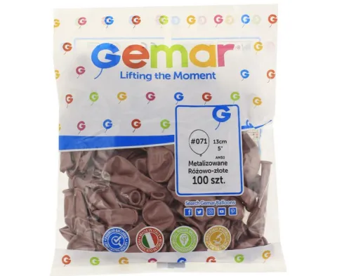 Balon Gemar Metallic 5 cali 100 szt
