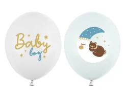 Balon gumowy Baby Boy księżyc niebieski 30 cm 1 szt.