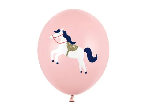 Balon gumowy KOŃ KONIK Pastel Pink 12 cali 1 szt.