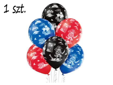Balon gumowy PIRACI pirat 12 cali 1 szt.