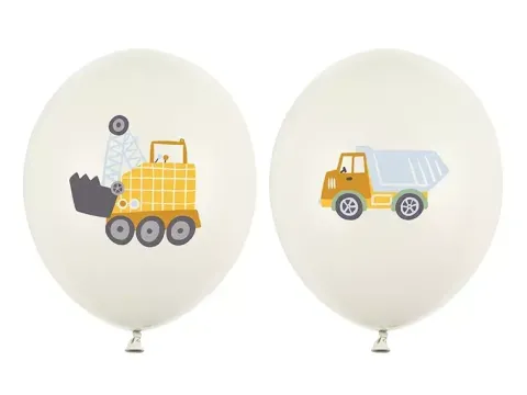 Balon gumowy POJAZDY BUDOWY 12 cali 1 szt.