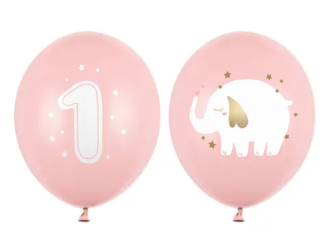 Balon gumowy ROCZEK SŁONIK Pastel Pink 12" 1 szt.