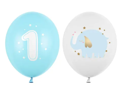 Balon gumowy ROCZEK SŁONIK Pastel Blue 12" 1 szt.