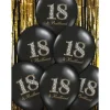 Balon gumowy 18 urodziny czarny mat 12 cali 30 cm 1 szt.