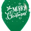 Balon gumowy świąteczny Merry Christmas z Mikołajem Sempertex 12 cali 1 szt.