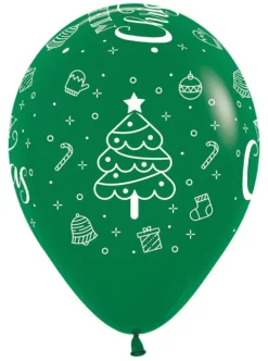 Balon gumowy świąteczny Merry Christmas Sempertex 12 cali 1 szt.