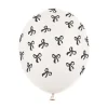 Balon lateksowy biały Kokardki 1 sztuka 12 cali 30 cm mix wzorów