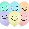 Balon lateksowy pastelowy Buźka 1 sztuka 12 cali 30 cm mix wzorów