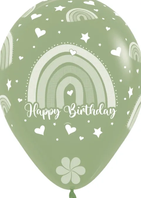 Balon Sempertex Boho Rainbow Happy Birthday 12 cali 1 szt. mix
