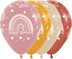 Balon Sempertex Boho Rainbow Happy Birthday 12 cali 1 szt. mix
