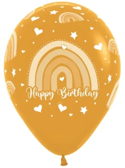 Balon Sempertex Boho Rainbow Happy Birthday 12 cali 1 szt. mix