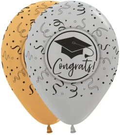 Balon Sempertex Congrats! Gratulacje! student uczeń 12 cali 1 szt. mix