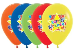 Balon Sempertex Happy Birthday Gwiazdka 12'' 1 sztuka Zielony