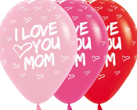 Balon Sempertex I Love You Mom 12 cali 1 szt. mix
