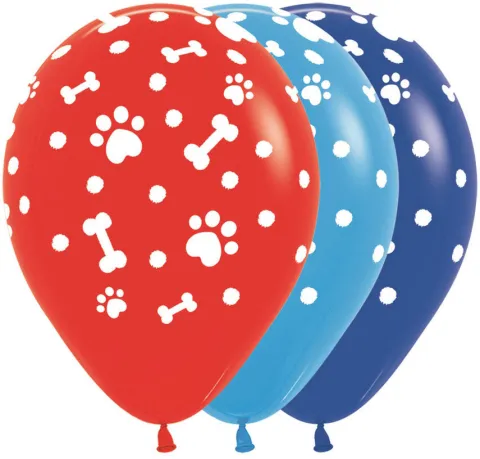 Balon Sempertex Paw Prints BOY psie łapki 12 cali 1 szt. mix