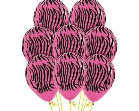 Balon Sempertex Zebra 12'' 1 szt różowa