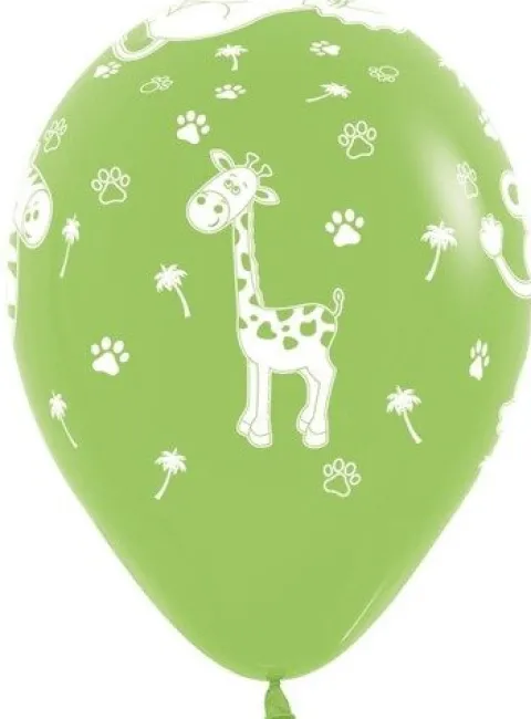Balon Sempertex Zwierzęta z dżungli 12'' 1 sztuka Brązowy