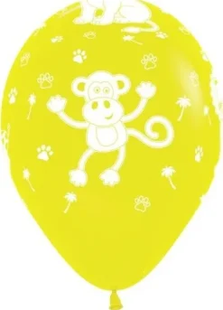 Balon Sempertex Zwierzęta z dżungli 12'' 1 sztuka Brązowy