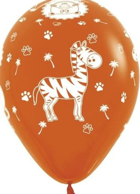 Balon Sempertex Zwierzęta z dżungli 12'' 1 sztuka Zółty