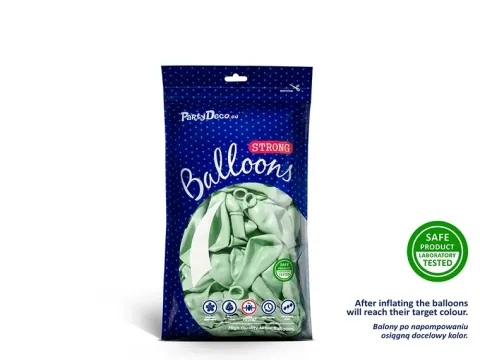 Balon Strong jednokolorowy 12 cali 100 szt. Pastel Pistachio