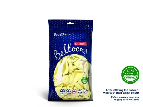 Balon Strong jednokolorowy 12 cali 100 szt. Pastel Light Yellow