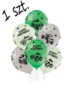 Balon urodzinowy Happy Birthday MONSTER TRUCK 12" 1 szt.