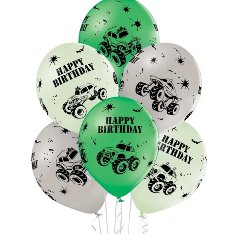 Balon urodzinowy Happy Birthday MONSTER TRUCK 12" 1 szt.