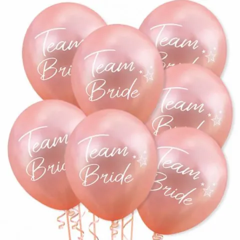 Balon Wieczór Panieński TEAM BRIDE złoty róż 12 cali 1 szt.