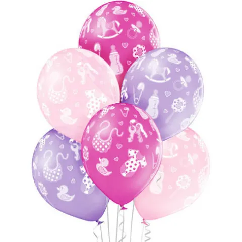 Balony Baby Girl (roczek, urodziny) 12" 1 szt.