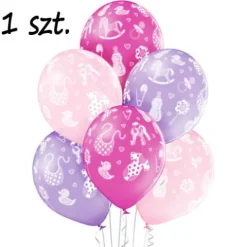 Balony Baby Girl (roczek, urodziny) 12" 1 szt.