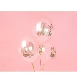 Balony Bride to be 6 szt. platynowy