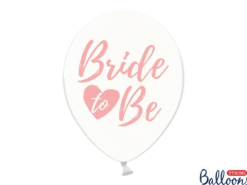 Balony Bride to be 6szt pudrowy róż