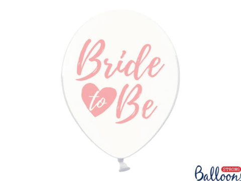 Balony Bride to be 6szt pudrowy róż