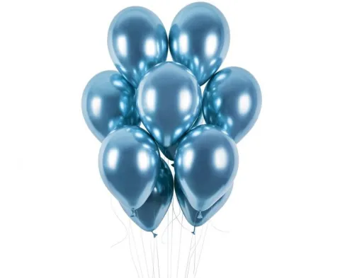 Balony Chrome Shiny 13 cali Gemar NIEBIESKIE 50 szt.