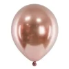 Balony Chrome Shiny - Glossy balloons różowe złoto 46 cm 5 szt.