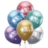 Balony chromowane Happy Birthday CHROME 12 cali 6 sztuk mix