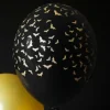 Balony 30cm Nietoperze 6 szt Pastel Black