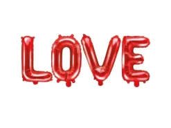 Balony foliowe litery czerwone, napis LOVE 140 x 35 cm
