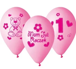 Balony Gemar 12 cali 5 szt Mam już roczek